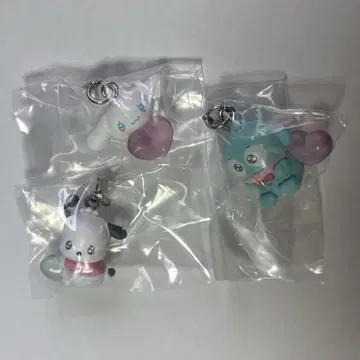 Sanrio 캐릭터 파스텔 컬러 키링 세트