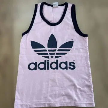 1980년대 아디다스 핑크 탱크톱 S 사이즈