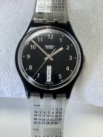 L356 스와치 시계 2000년 캘린더 데이데이트