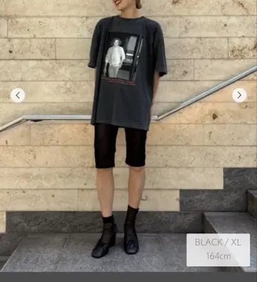 6년 로쿠 프린트 티셔츠