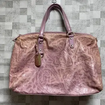 에트로 ETRO 페리 패턴 압인 토트백 핑크 찰름 장식