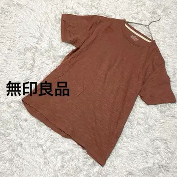 무인양품 반팔 티셔츠 크루넥 면 100 캐주얼 심플 마블