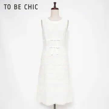 TO BE CHIC 레이스 리본 원피스 화이트 사이즈 40*ED812
