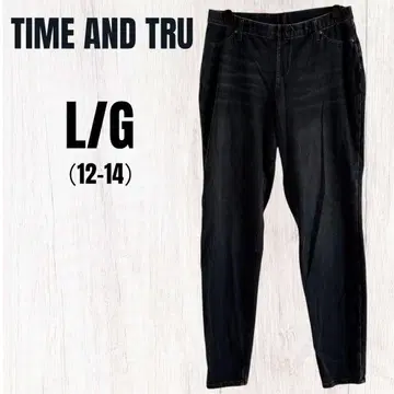 TIME AND TRU 스키니 데님 L/G (12-14) 블랙
