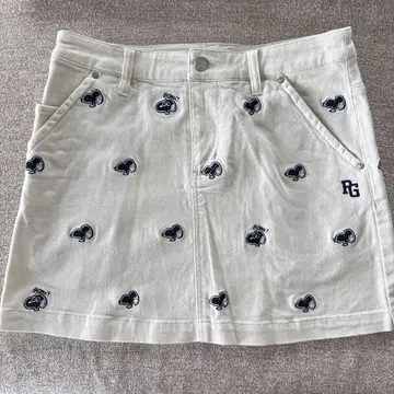 PG 스누피 자수 스커트