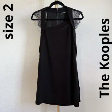 The Kooples 더 쿠플스 블랙 슬리브리스 레이스 원피스