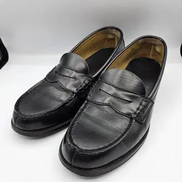 하루타/HARUTA 코인 로퍼 [25.0] 통학 학생 가죽 신발 블랙