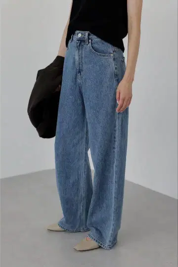 Nae. Wide Loose Jeans Deep Blue S 데님