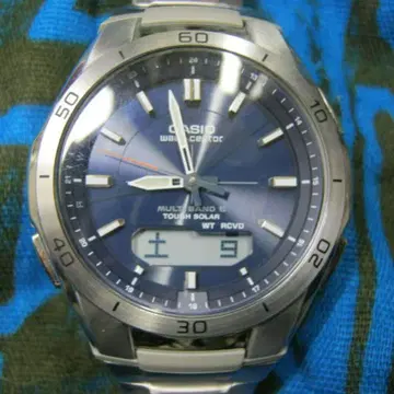 CASIO 무선 태양광 WVA-M640 WAVE CEPTOR 진한 파란색