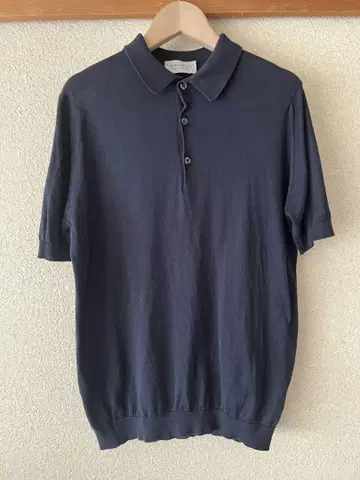 JOHN SMEDLEY 네이비 피케 셔츠 M 존스메들리