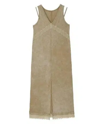 ameri 2WAY DENIM LIKE LACE DOCKING DRESS