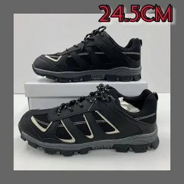 24.5cm 새상품 남성용 발수 와이드 트레킹화 신사 블랙