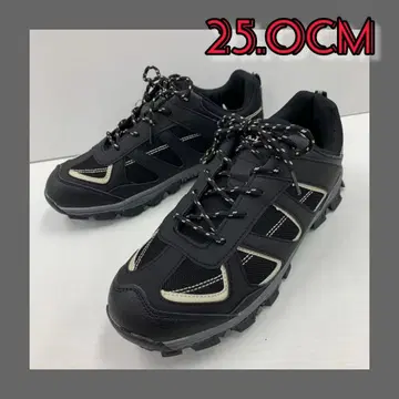 25.0cm 새상품 남성용 발수 폭넓은 트레킹 슈즈 신사 블랙