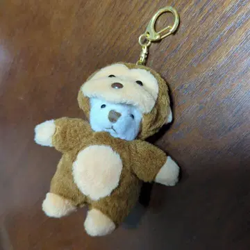 원숭이 코스튬 곰 마스코트 키링 미니 인형 산레몬