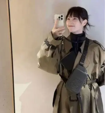 stein 오버사이즈 대비 트렌치 코트