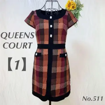 퀸즈코트 QUEENS COURT 미니 원피스 S 울 체크