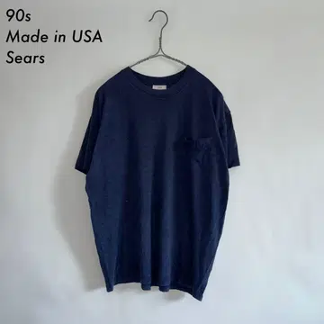 90년대 미국제 Sears 시어스 포켓 티 네이비 XL 사이즈