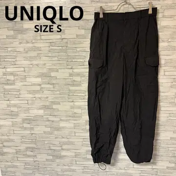 유니클로 팬츠 [S] 블랙 이지 카고 팬츠, 멋, 트렌드
