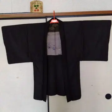 검은색 단순한 정식 하오리(하오리 끈 포함)