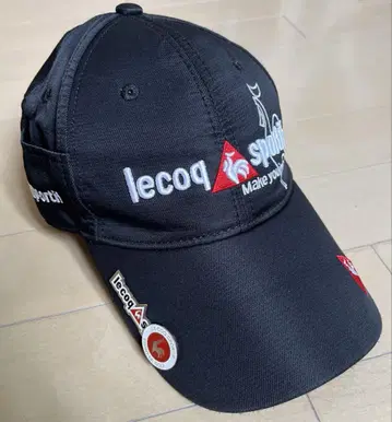 lecoq sportif 블랙 골프 캡 볼 마커 부착