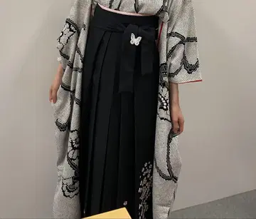 자수 벚꽃 여성 하의 검정 (끈 아래 길이 106cm) 장신용