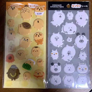 나가노 마켓 나가노 캐릭터즈 쫄깃한 스티커 곰과 파그 & 모 크로켓