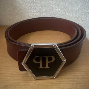 PP 육각형 버클 벨트 브라운