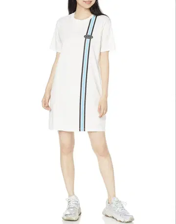 미품 x-girl LINE S/S 티셔츠 드레스 원피스