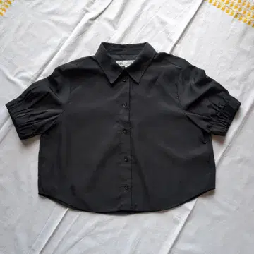 ZARA 블랙 반팔 셔츠 L