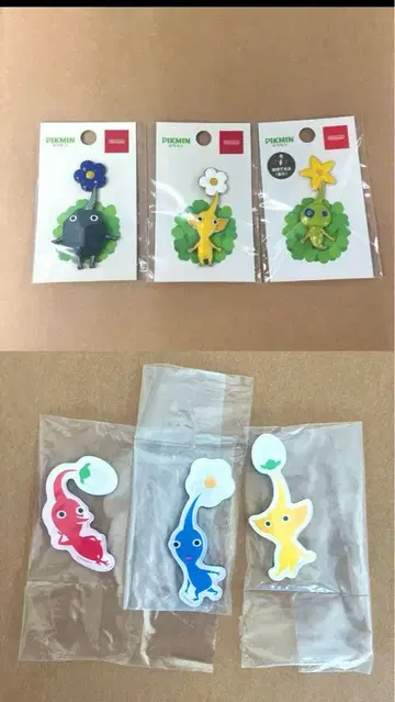 피크민 배지 3개 피크민 마그넷 3개