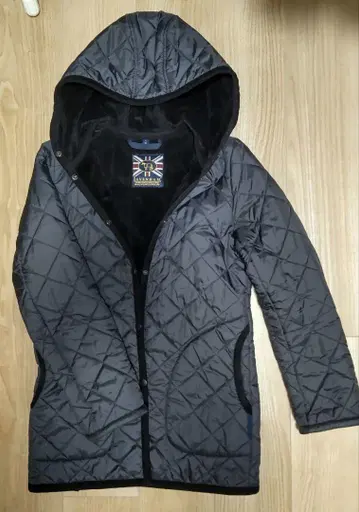 LAVENHAM 퀼팅 자켓 블랙 보아 안감 36