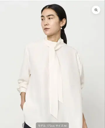 소주 소주 보타이 실크 블라우스