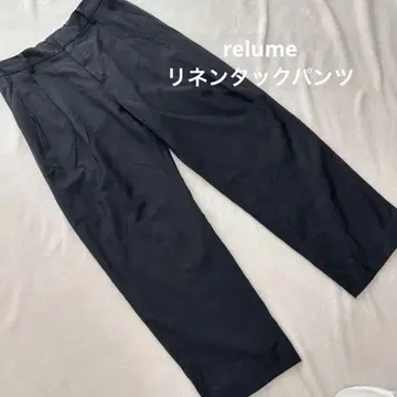 relum 타크 리 와이드 팬츠 블랙 36
