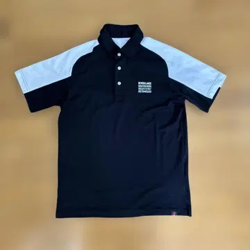 New Balance 피케 셔츠 블랙/화이트