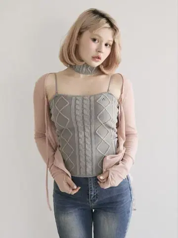 andmary 앤드마리 Vera knit bare tops