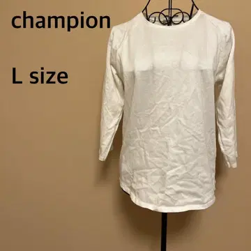 [ champion ] 긴팔 상의/롱T/비침/화이트/무지/심플