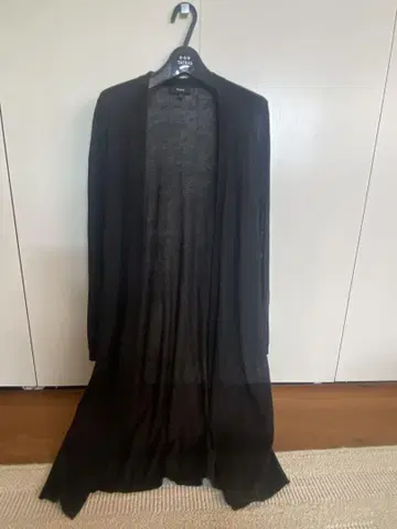 띠어리 롱 가디건 블랙 S