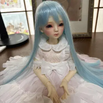 스카이블루 가발 머리 둘레 19cm