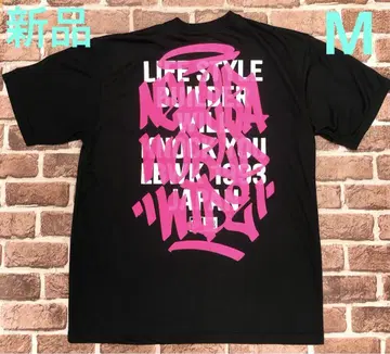 LIBERTYWALK 반팔 티셔츠 블랙 프린트 로고 NEWERA