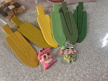 컬러풀 헤어 클립 세트 데코 부품