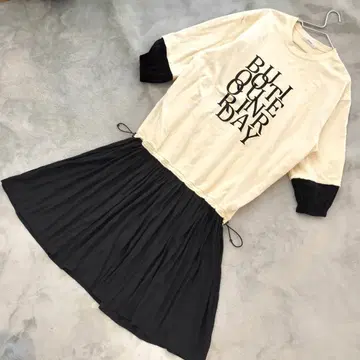 Boutique Ordinary 로고 프린트 도킹 원피스 사이즈 F