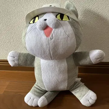 고양이 캐릭터 인형 헬멧 포함 약 30cm