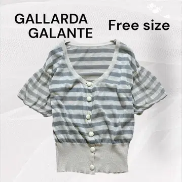 GALLARDA GALANTE 스트라이프 가디건 시어 가디건 F