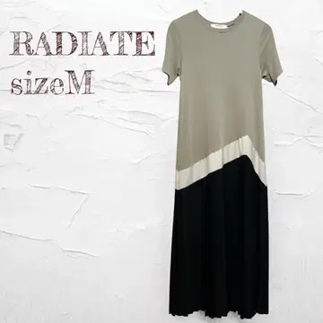 새상품급 RADIATE 라디에이트 밑단 플리츠 롱 원피스 9호 야마다야