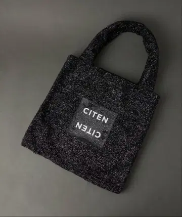 CITEN 로고 토트백 라메 장식 블랙