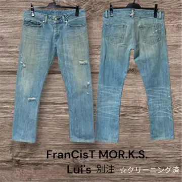 FranCiSt MOR.K.S. 라이트 블루 스트레이트 데님 유즈드 가공