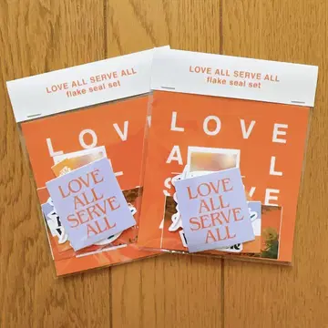 후지이 카제 LOVE ALL SERVE ALL 플레이크 시얼 세트 2점