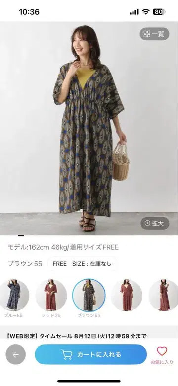 아프리칸 프린트 V넥 롱 원피스 FREE 사이즈
