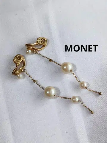 13 MONET 펄 스윙 체인 귀찌 레어
