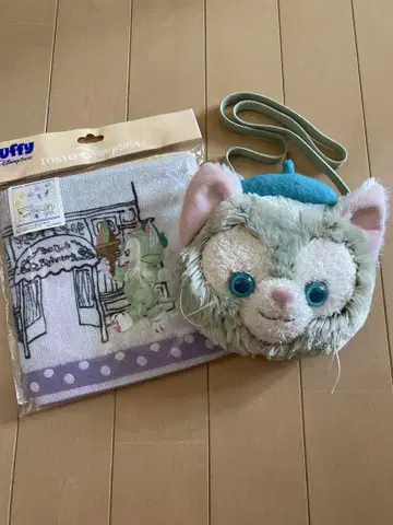 제라토니 플러시 인형 파우치와 타월 세트